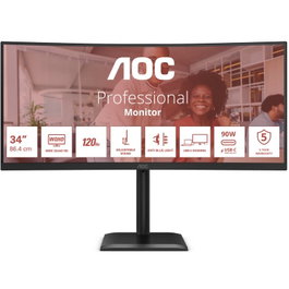 AOC CU34E4CV Monitor Profesional Curvo 34 pulg. WQHD 120Hz